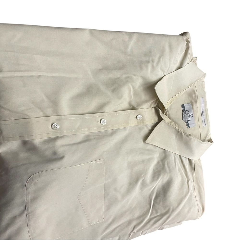 Onto ultra cotton size 21/22 35-36 tall Men's pale yellow ls Dress Shirt